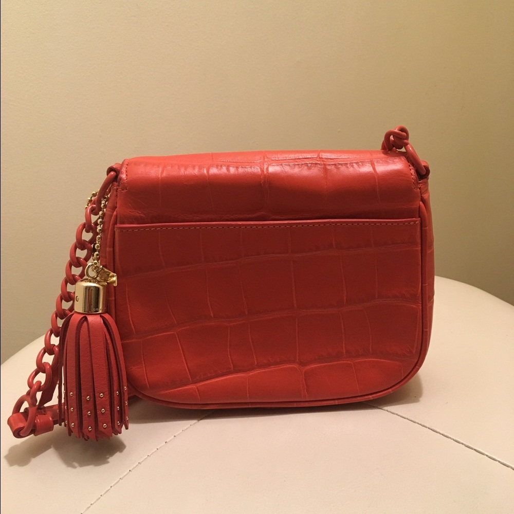 Coach Red Mini Bag with Gold Turn-Lock and Tassel - Picture 2 of 4